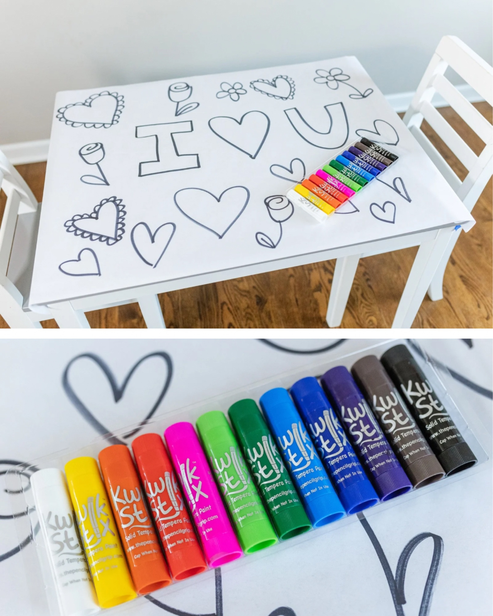 Giant DIY coloring page! These tempera paint sticks are the best for toddler crafts, and Valentine’s Day art projects, kids crafts!

#LTKFamily #LTKGiftGuide #LTKKids