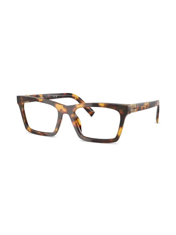Miu Miu Eyewear square-frame Glasses | Brown | FARFETCH | Farfetch Global