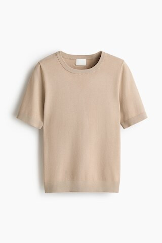 H & M - Fine-Knit Top - Beige | H&M (US + CA)