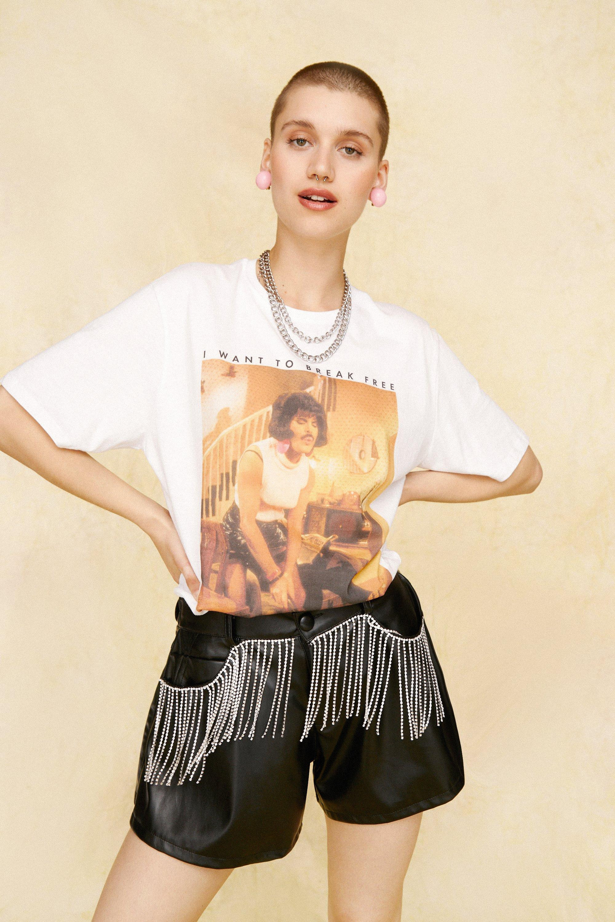 Freddie Mercury Break Free Graphic T-Shirt | Nasty Gal (US)