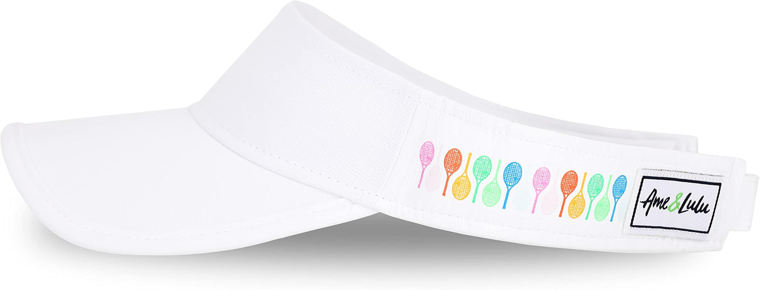 Ame & Lulu Head in The Game Visor in Rainbow Racquets | Amazon (US)