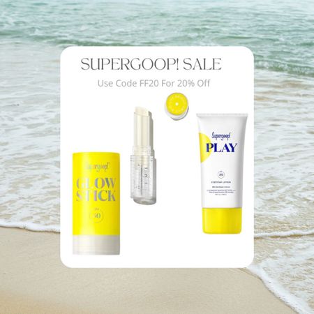 Supergoop! Sale!  Sunscreens 20% Off with Code FF20.

#TheLifestylePassport.com

#LTKswim #LTKsalealert #LTKSale