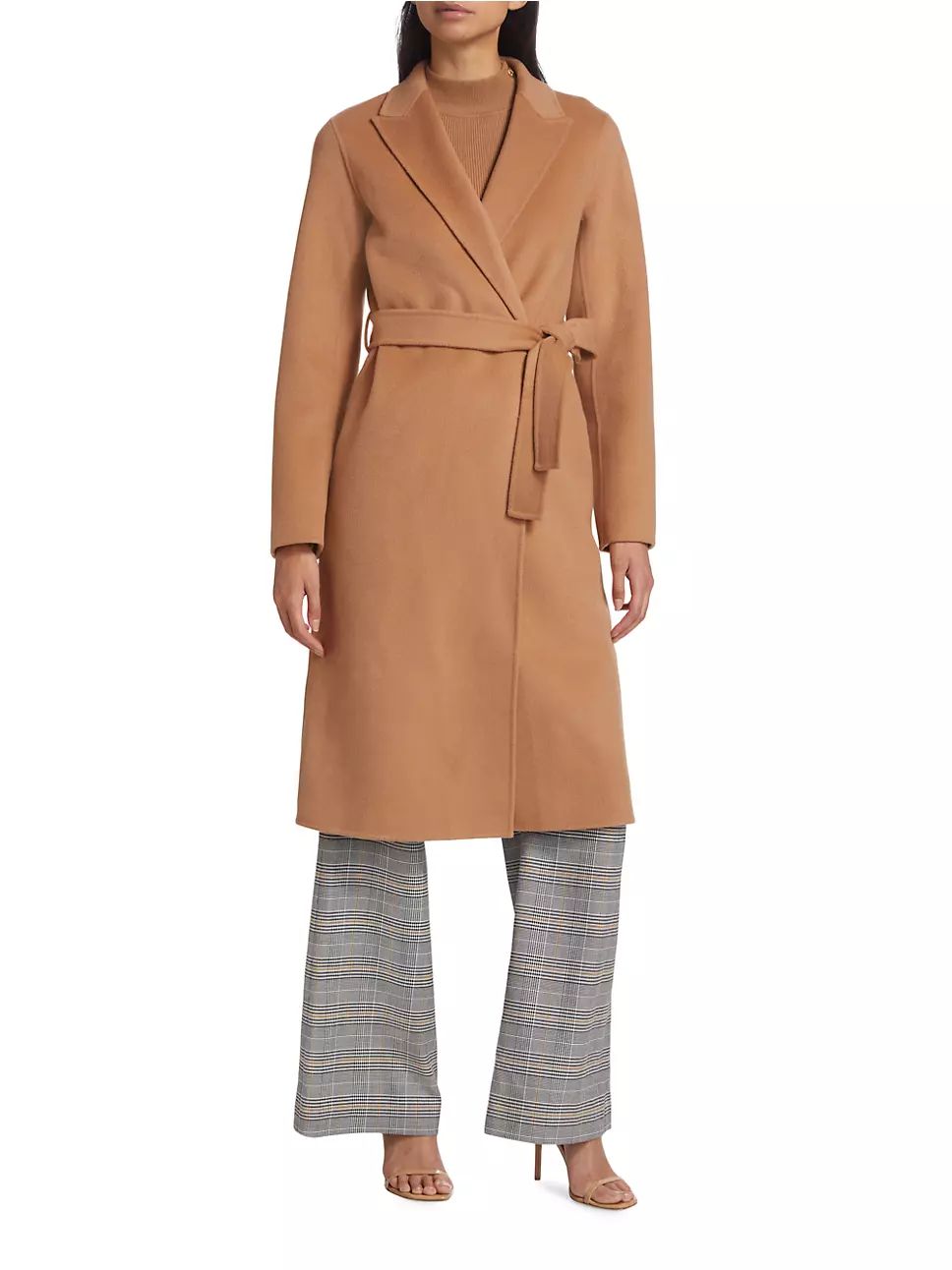 Elie Tahari Nora Belted Wool-Blend Wrap Coat | Saks Fifth Avenue