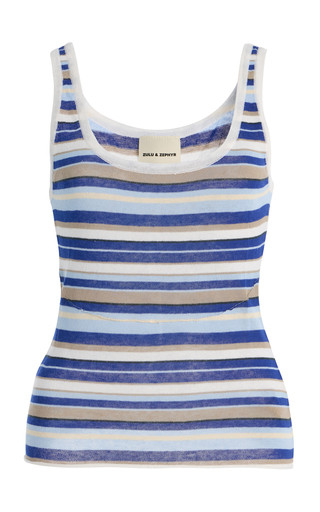 OCEAN RETRO STRIPE PANELLED KNIT TANK | Moda Operandi (Global)