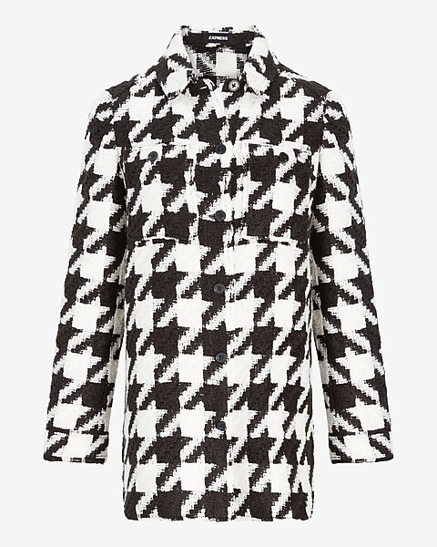 Houndstooth Shirt Jacket | Express