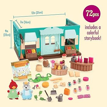 Lil Woodzeez - Toy Figures Playset – General Store Playhouse – Stackable – Mini Furniture &... | Amazon (US)