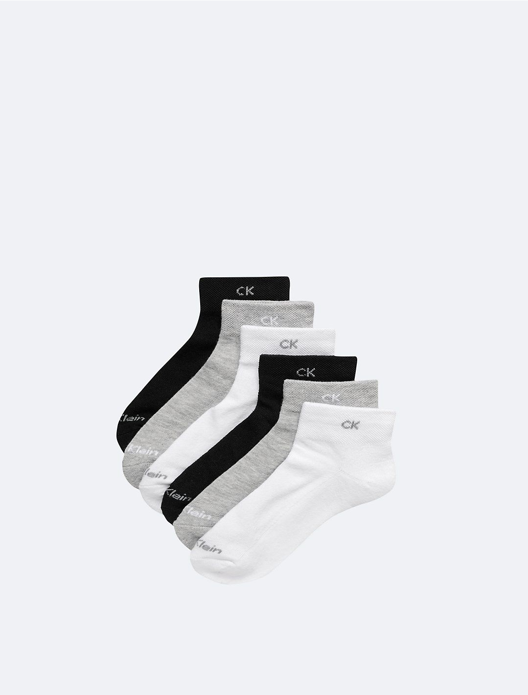 Basic Cushion Quarter 6-Pack Socks | Calvin Klein | Calvin Klein (US)