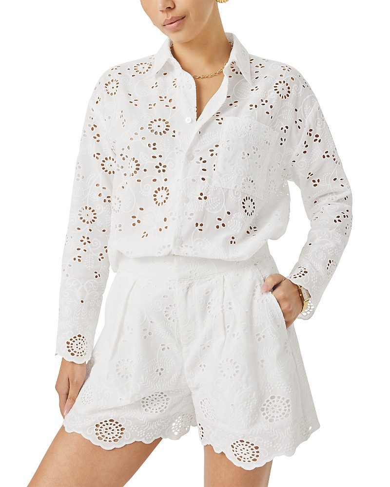 Splendid Spl X Cj Eyelet Button Front Top | Bloomingdale's (US)
