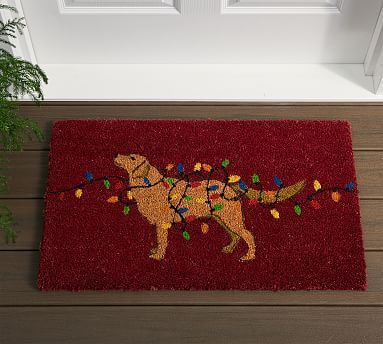 Dog With Lights Doormat | Pottery Barn (US)