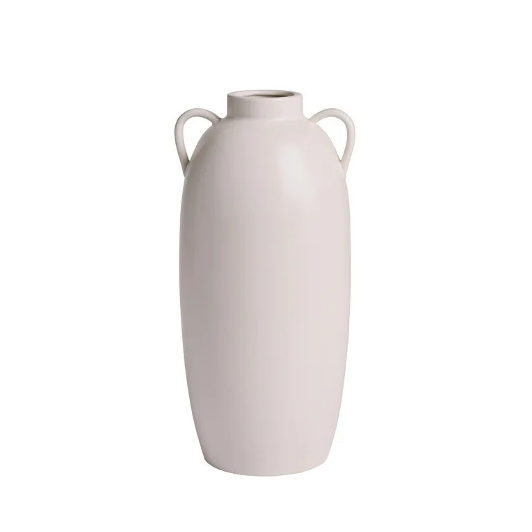 Better Homes & Gardens Indoor Cream Vase with Handles, 15 inch tall | Walmart (US)