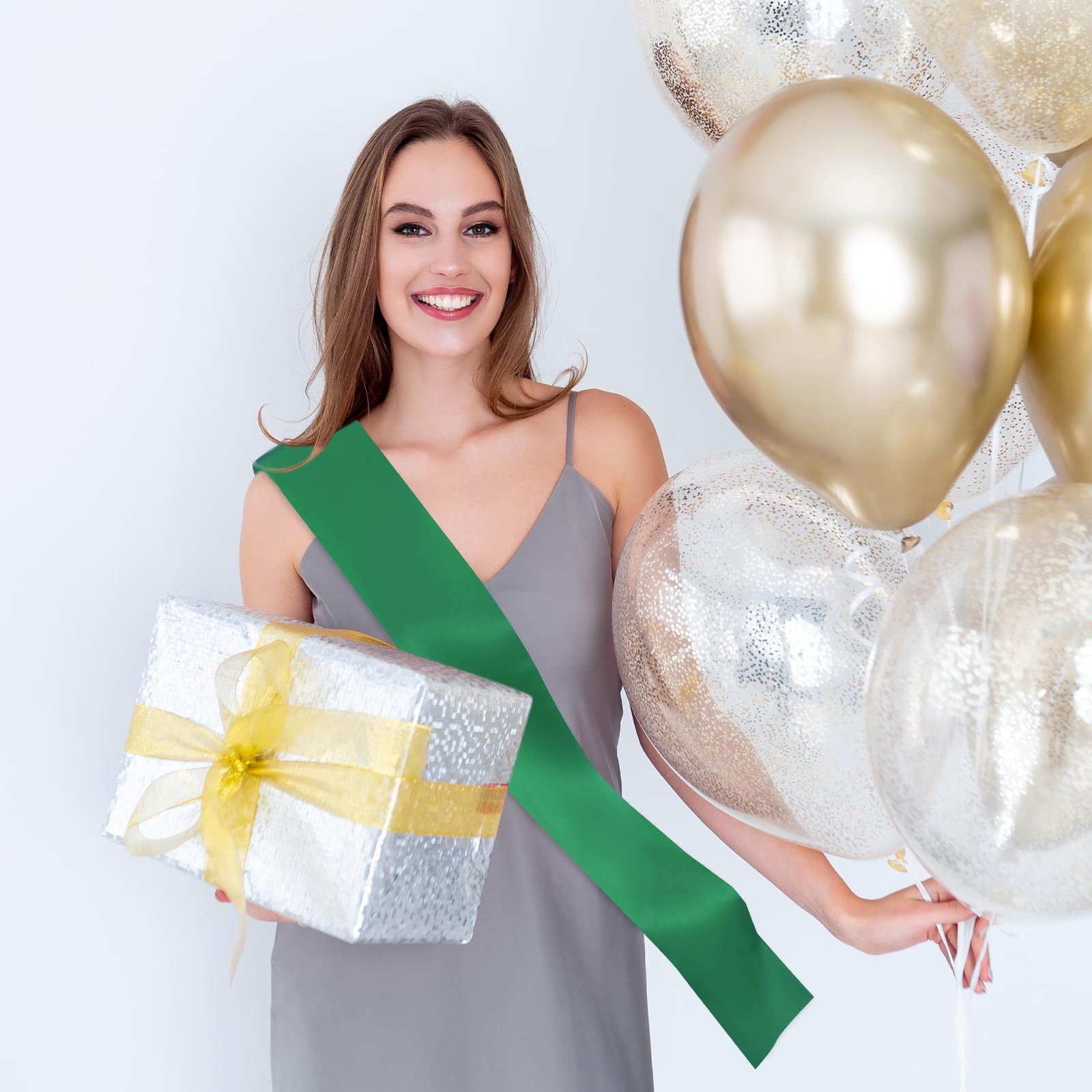 2 Pack Green Sashes for Pageants Blank Satin Sashe Pageant Sashes Beauty Sashes Blank Green Sashe... | Amazon (US)