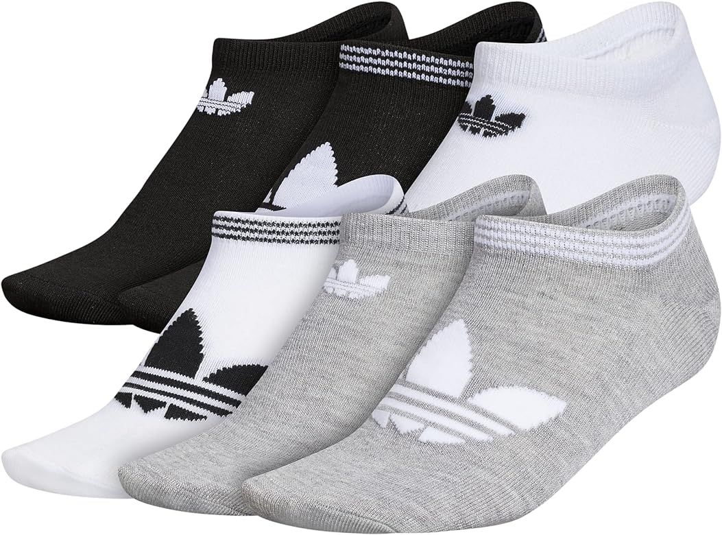 adidas Originals womens Trefoil Superlite No Show Socks (6-pair) | Amazon (US)