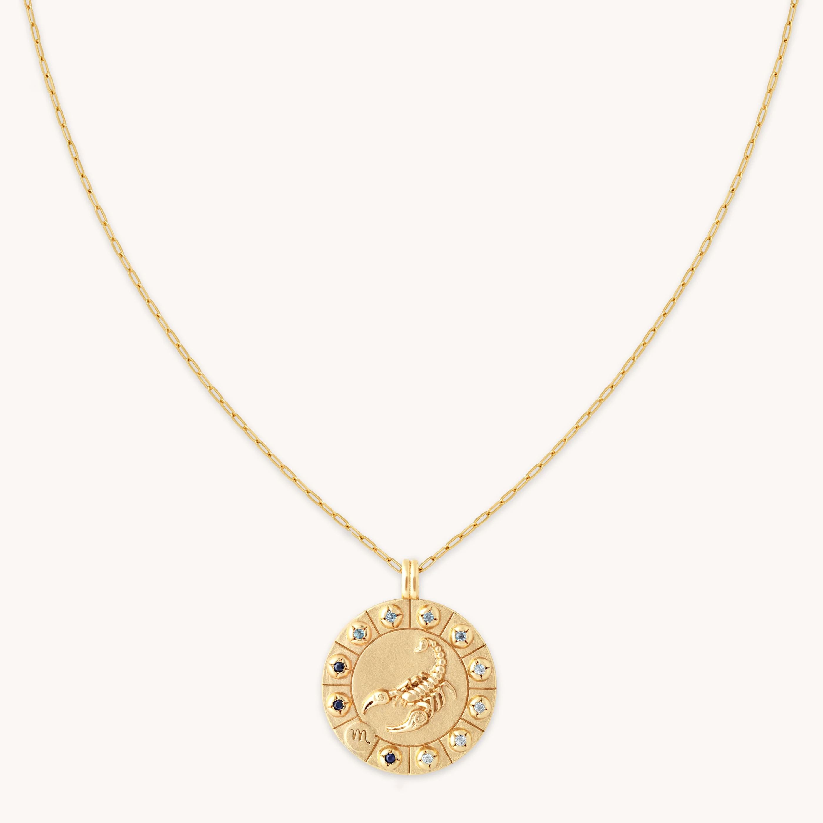 Scorpio Gold Zodiac Bold Pendant | Astrid & Miyu Necklaces | Astrid & Miyu US