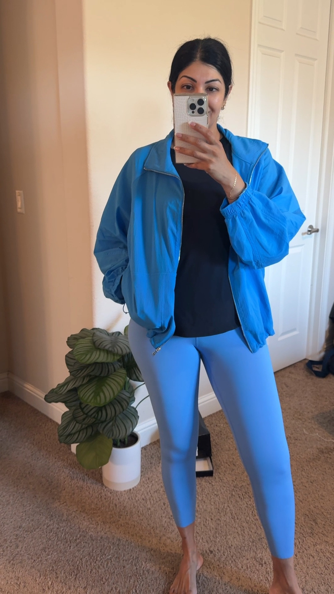The cutest light weight summer jacket for working out, hiking or on those chilly summer mornings @lululemon been wearing this for workouts and cycle class because I always get cold. Wearing a large. 

#summeroutfit #activewear

#LTKMidsize #LTKActive #LTKfitnessgoals