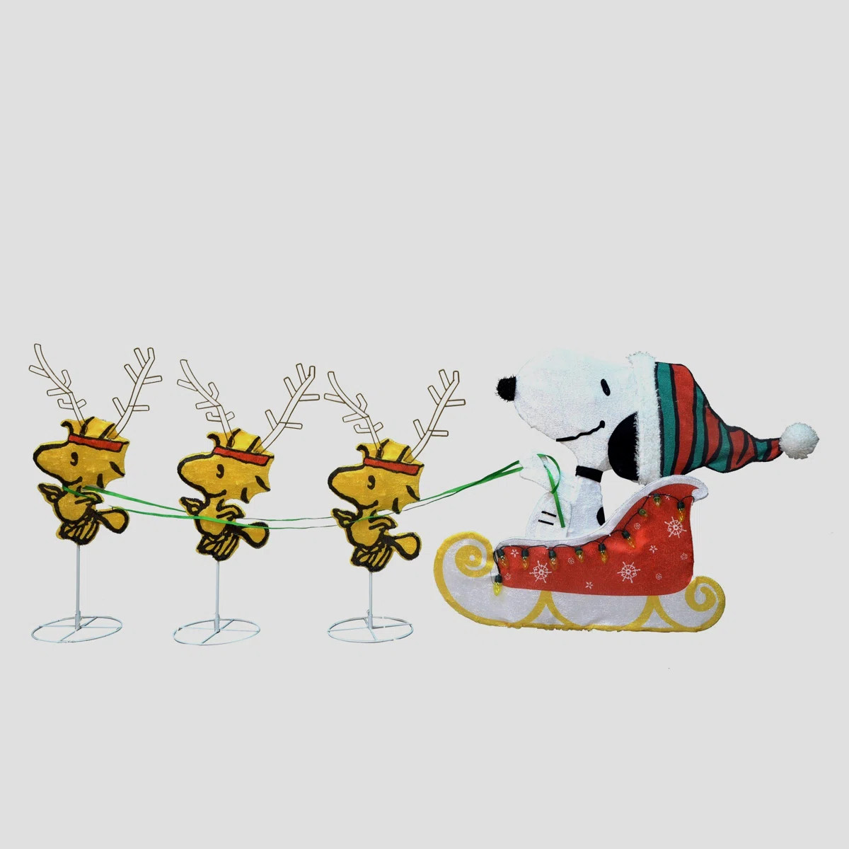 30in Peanuts 2D Sleigh with Snoopy and Woodstock | Wayfair North America