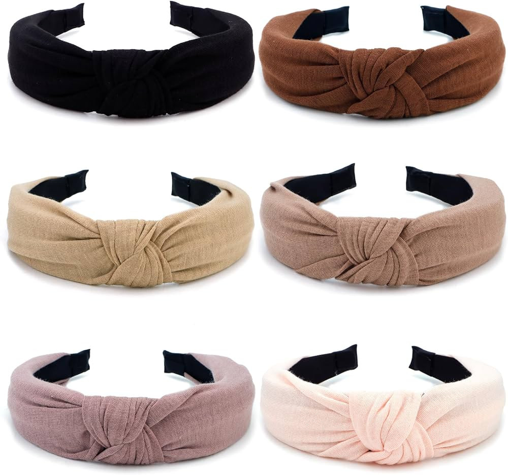 TOBATOBA 6Pcs Knotted Headband for Women, Neutral Colors, Hair Accessories for Women Girls, Fashi... | Amazon (US)