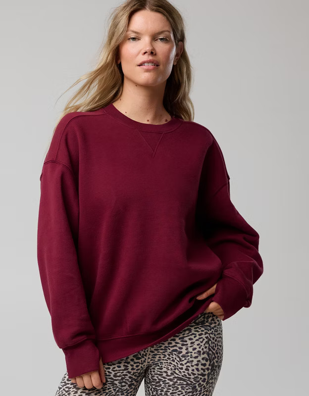 OFFLINE By Aerie Cloud Fleece Oversized Crewneck | Aerie