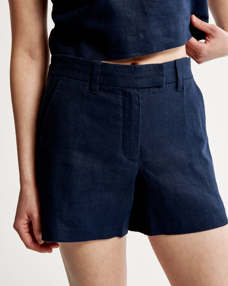 Premium Linen Tailored Short | Abercrombie & Fitch (US)