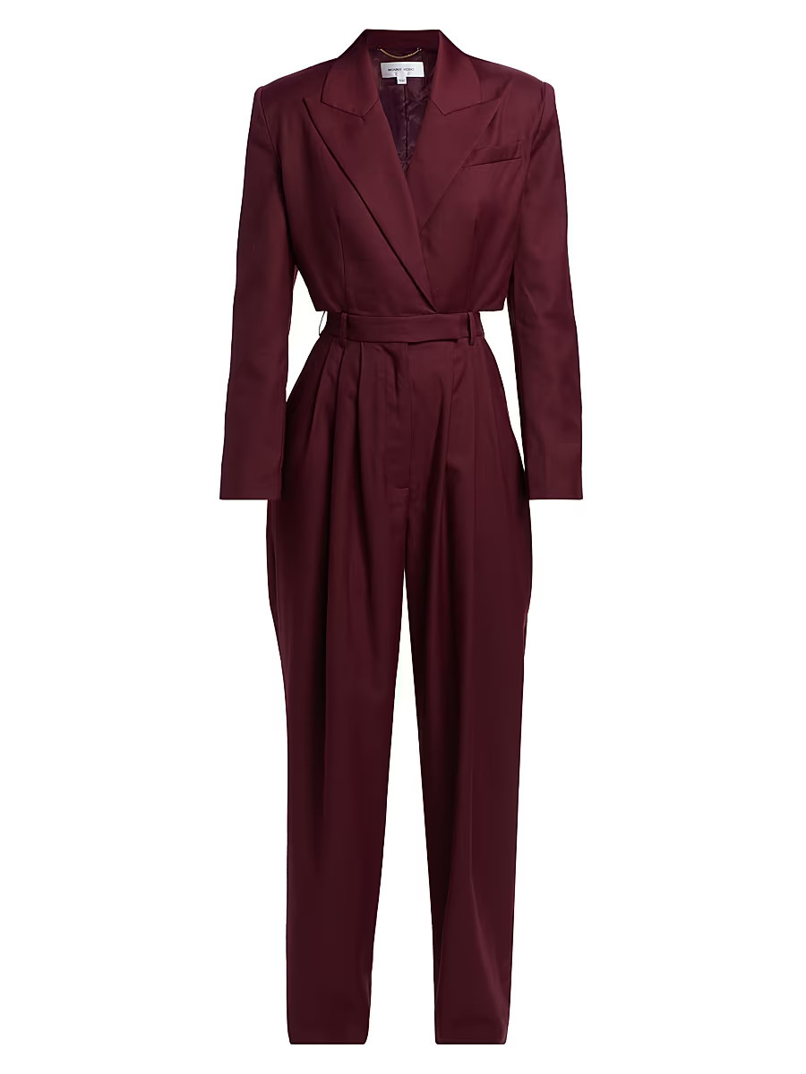 Women's Michelle Blazer Jumpsuit - Burgundy - Size XS | Saks Fifth Avenue