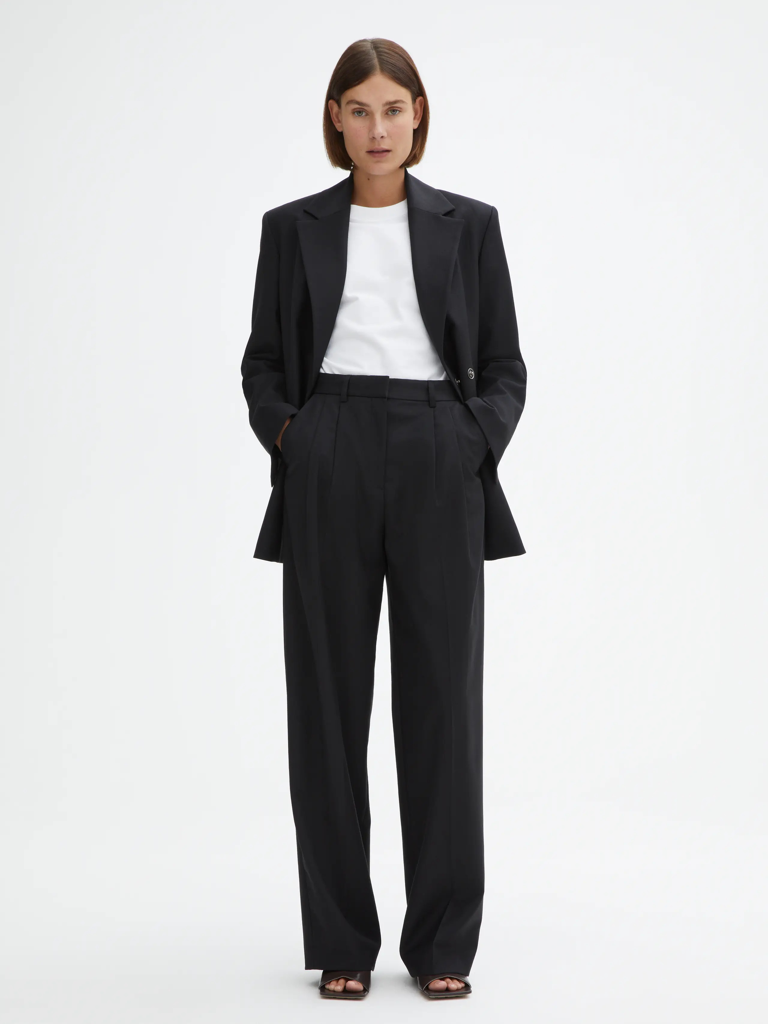 Wide Leg Suit Trousers | House of Dagmar