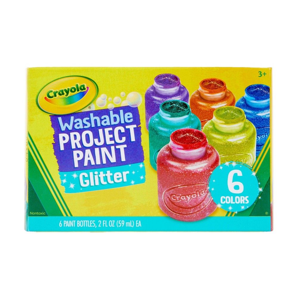 Crayola 2oz 6ct Kids' Washable Glitter Paint Set | Target