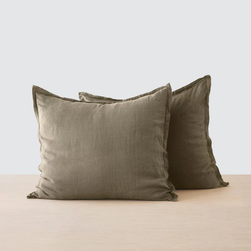 Stonewashed Linen Euro Shams | The Citizenry