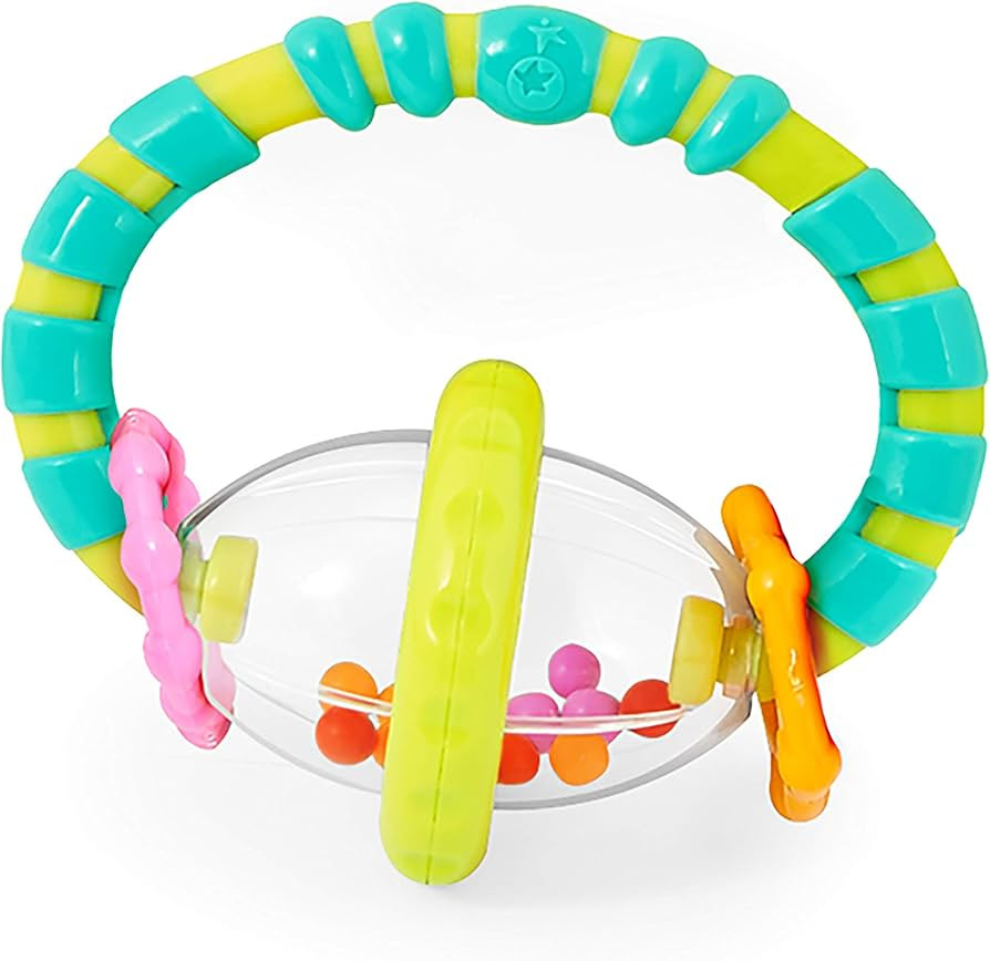 Bright Starts Grab & Spin Baby Rattle & BPA-Free Teether Toy, Ages 3 Months+ | Amazon (US)