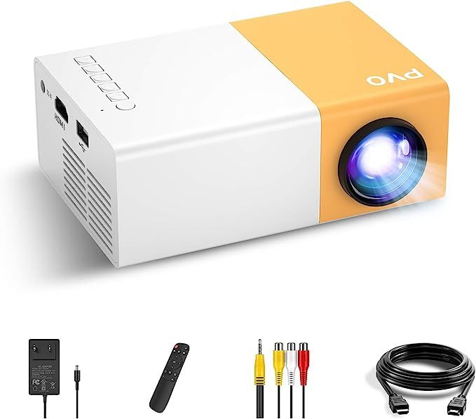 Mini Projector, PVO Portable Projector for Cartoon, Kids Gift, Outdoor Movie Projector, LED Pico ... | Amazon (US)