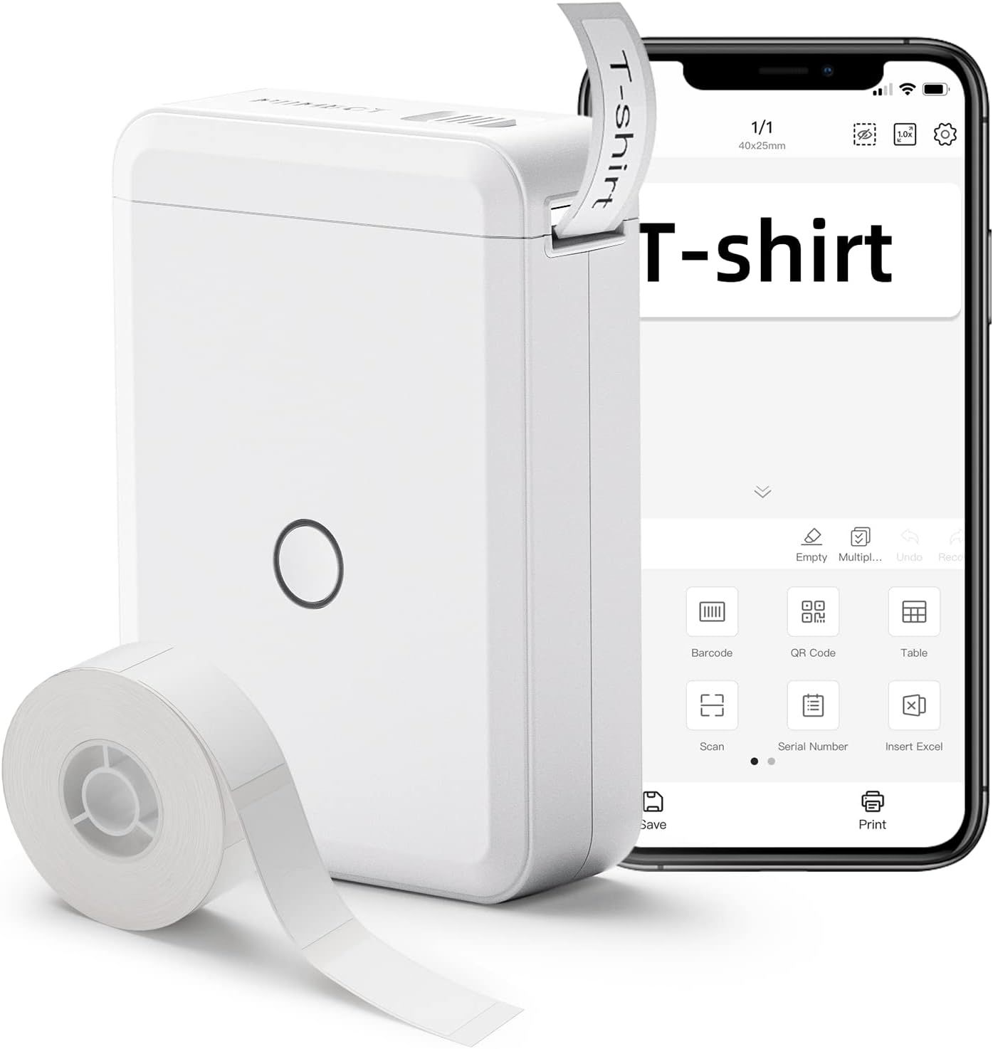 Label Maker Machine with Tape, D110 Portable Bluetooth Label Printer, Small Smart Phone Handheld ... | Amazon (US)