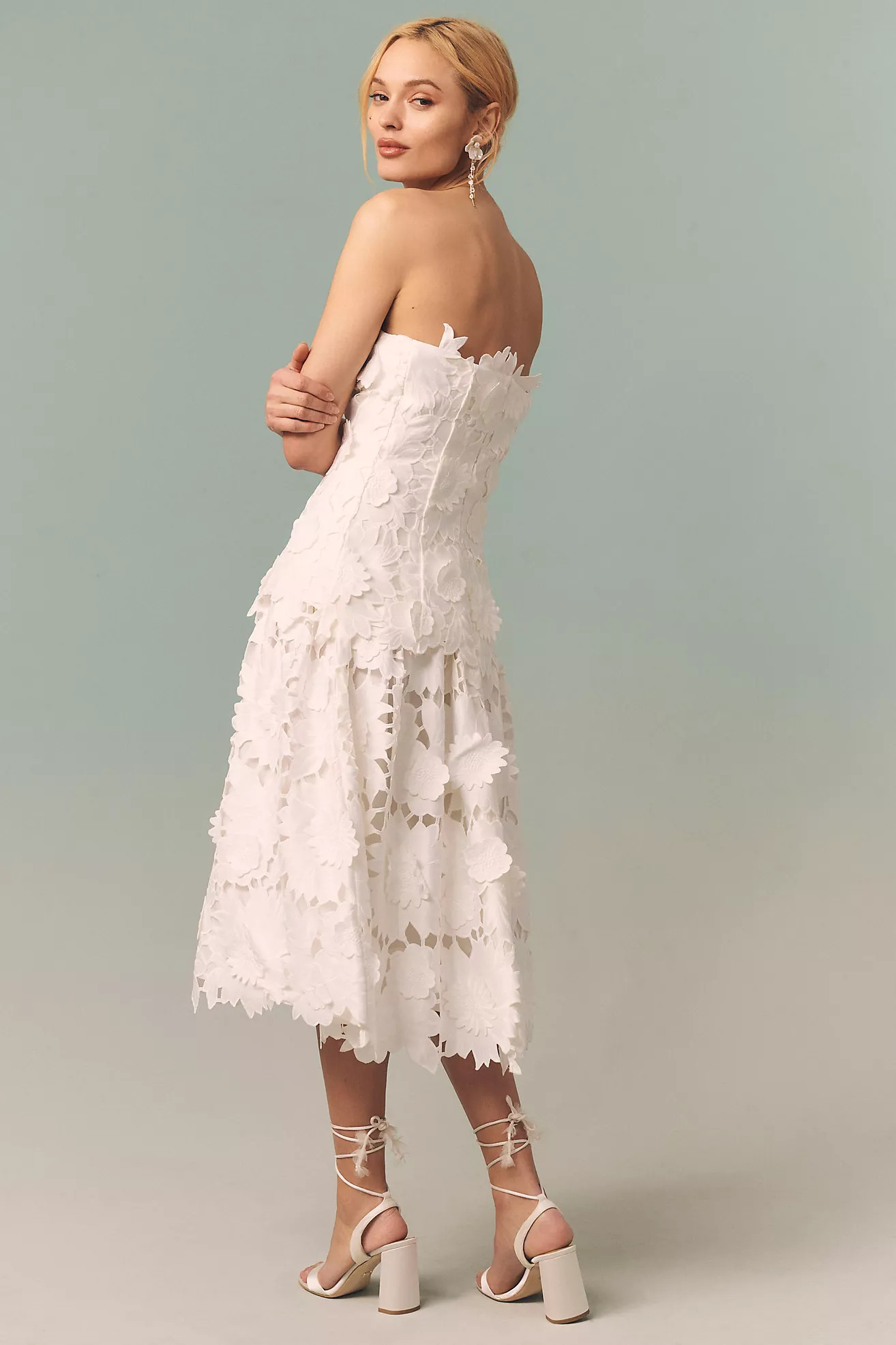 BHLDN Cutwork Twofer Midi Dress | Anthropologie (US)