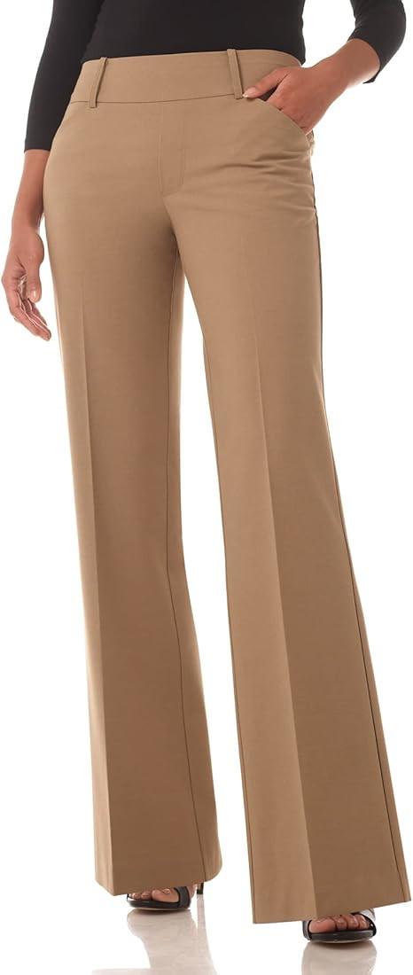 Rekucci Women's Smart Stretch Desk to Dinner Wide Leg Pull-On Pant | Amazon (US)