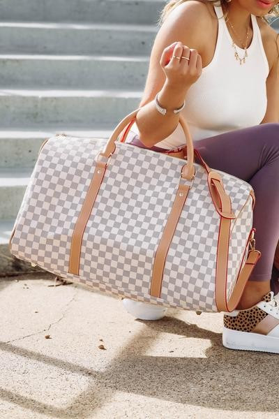 First Class Weekender Bag - Cream | Hazel and Olive