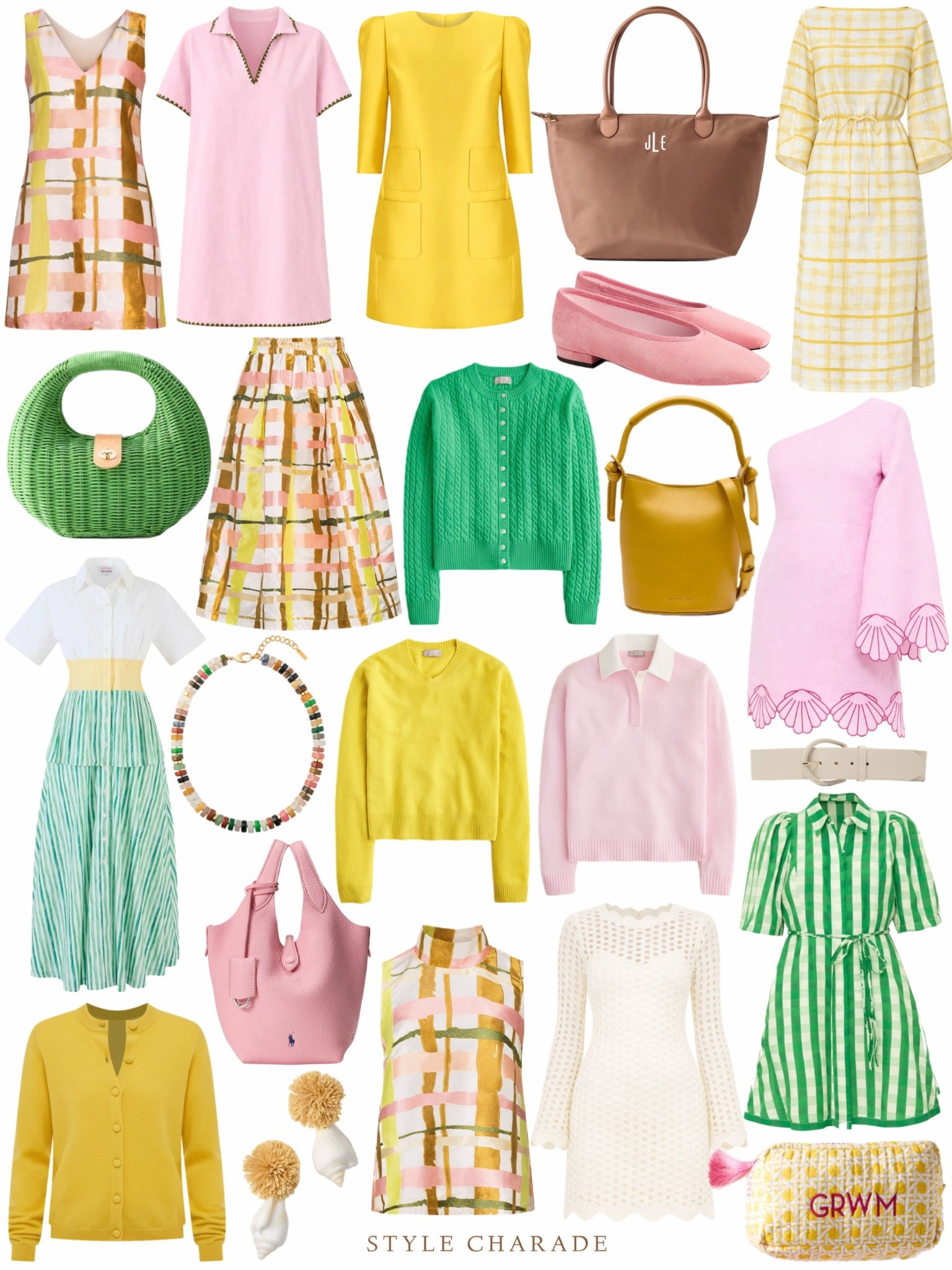 Today’s daily shopping charade features colorful spring outfit ideas from some of my fave brands and retailers, including @dillards, @jcrew and @Tuckernuck. 💚🩷💛

As always, shopping charade product round-ups are always hand selected by me, not an assistant or team. 🙏🏼 

Thank you for being here and continuing to support the @stylecharade community! So glad you’re here! 🫶🏼

Shop all of these new arrivals now ⬇️

#LTKootd #LTKSeasonal #LTKNYFW