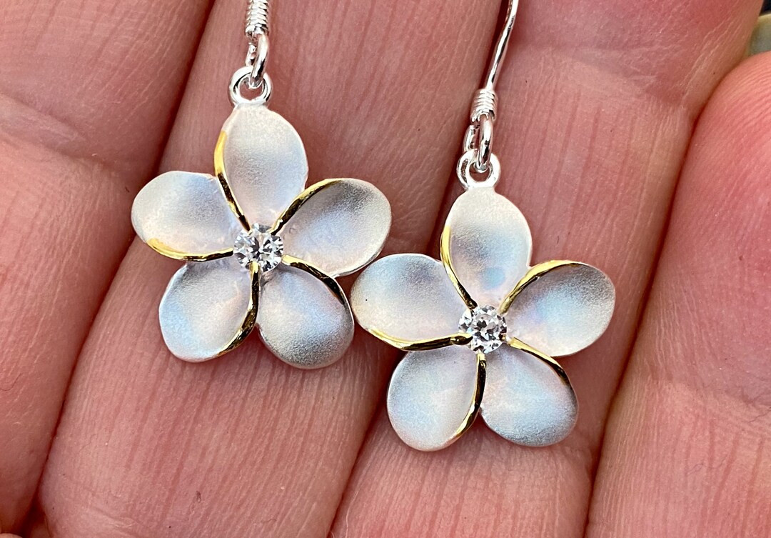 Plumeria Earrings, Hawaiian Earrings, Flower Earrings, Plumeria Jewelry, Hawaiian Jewelry, Frangi... | Etsy (US)