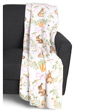 Bunny Blossoms Whipstitch Reversible Throw | Pillows & Decor | Marshalls | Marshalls