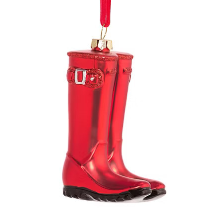 Martha Stewart Rainboots Christmas Ornament, One Size, Red | JCPenney