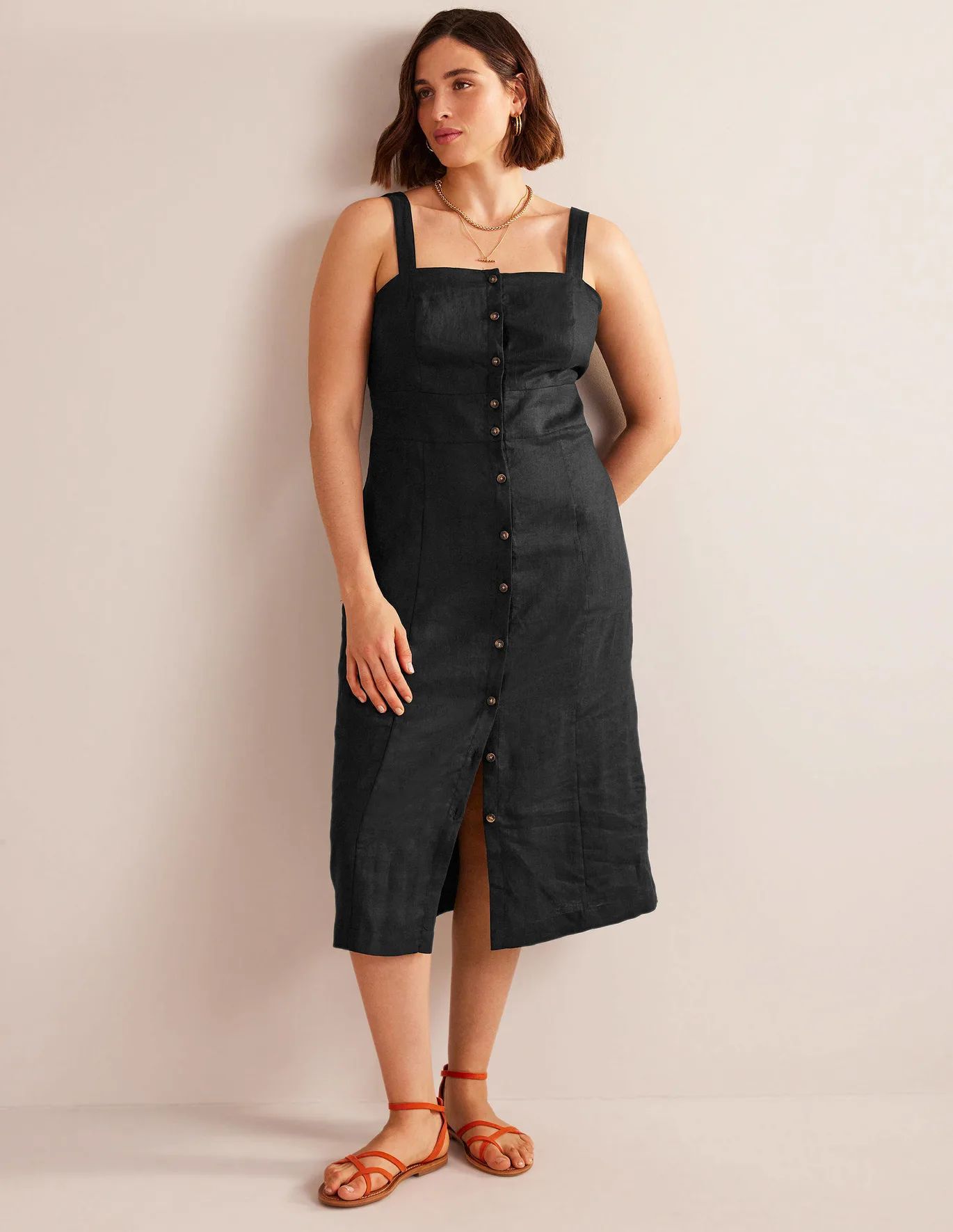 Strappy Linen Midi Dress | Boden (US)