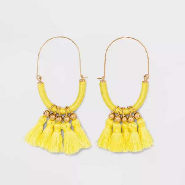 SUGARFIX by BaubleBar Bold Fringe Hoop Earrings | Target