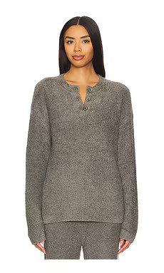 Barefoot Dreams CozyChic Lite Textured Pullover in Olive Branch from Revolve.com | Revolve Clothing (Global)