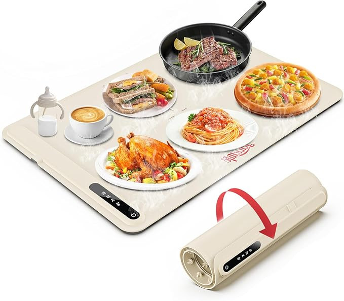 Electric Warming Tray with Adjustable Temperature, Laudlife Foldable Food Warmer for Parties Feat... | Amazon (US)