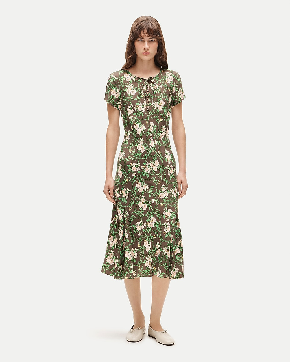 Natasha slip dress in honeybee floral print | J. Crew US