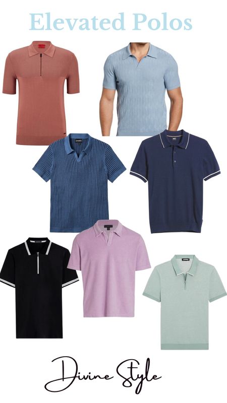Look modern and updated wearing spring’s elevated polo shirts. This dressier style polo has a trim fit, nicer fabric of sweater material or zipper placket for that polished look. Dress up layered with a blazer or with trousers for any spring event.

#LTKSeasonal #LTKmens