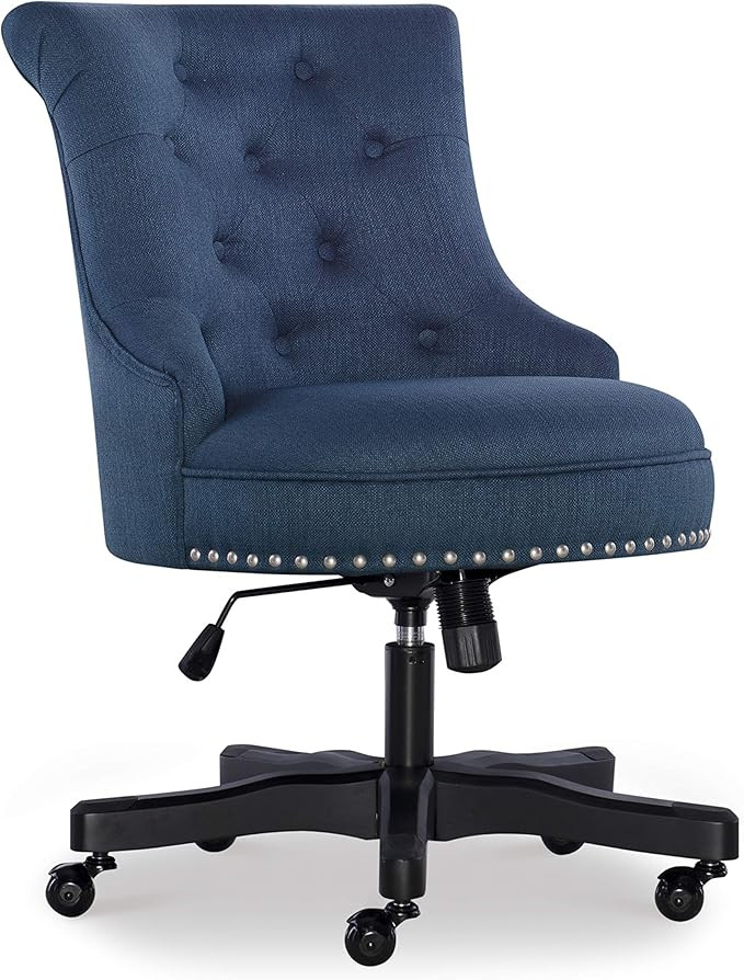 Linon Home Décor Leslie Azure Blue Office Chair | Amazon (US)