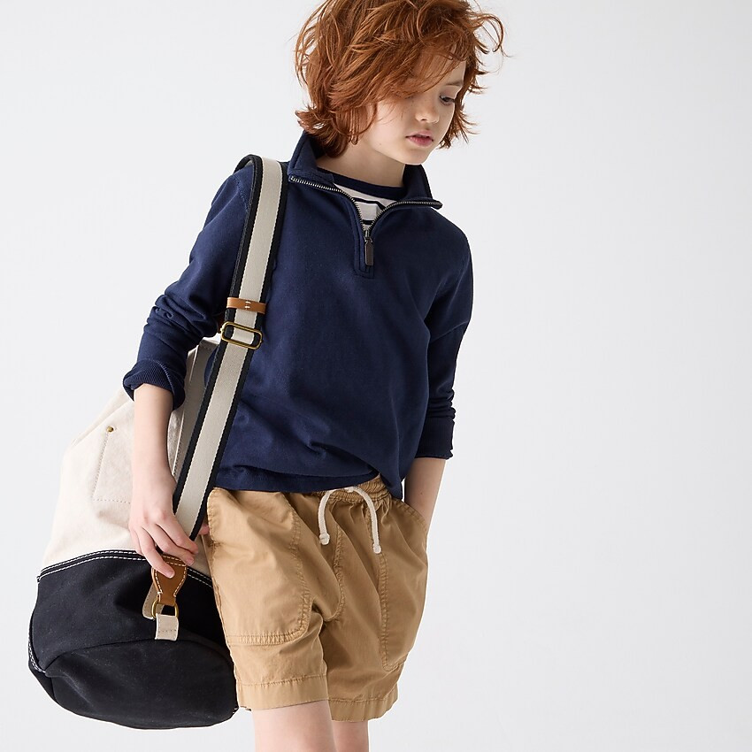 Boys' half-zip cotton popover shirt | J. Crew US