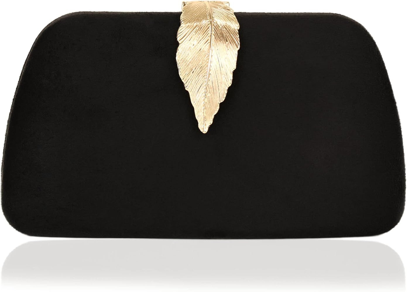 Milisente Clutch Purses For Women, Solid Soft Suede Evening Clutch Bag Shoulder Bag With Metallic... | Amazon (US)