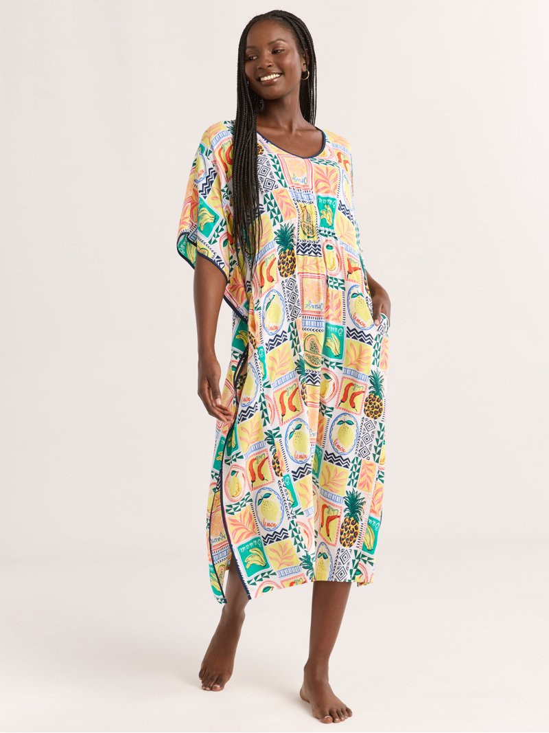 Joyspun Women’s Sleepwear Woven 46” Caftan Nightgown, S-4X | Walmart (US)