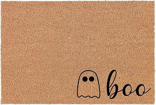 MIP Brand Doormat Natural Coco Coir Door Mat Boo Ghost Corner Halloween (24" x 16") | Amazon (US)