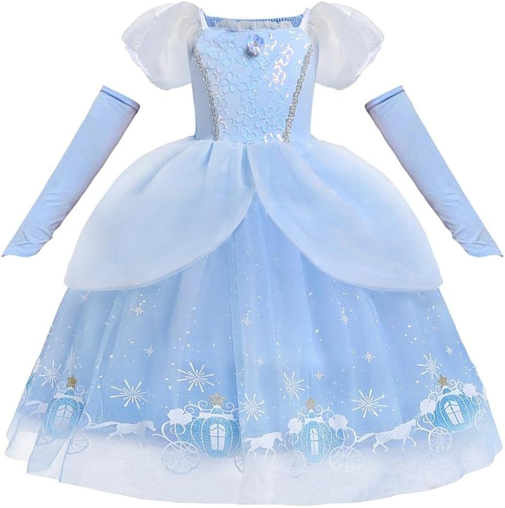 Dressy Daisy Princess Fancy Dress Up Halloween Costume Pumpkin Car Birthday Party Outfit with Glo... | Amazon (US)