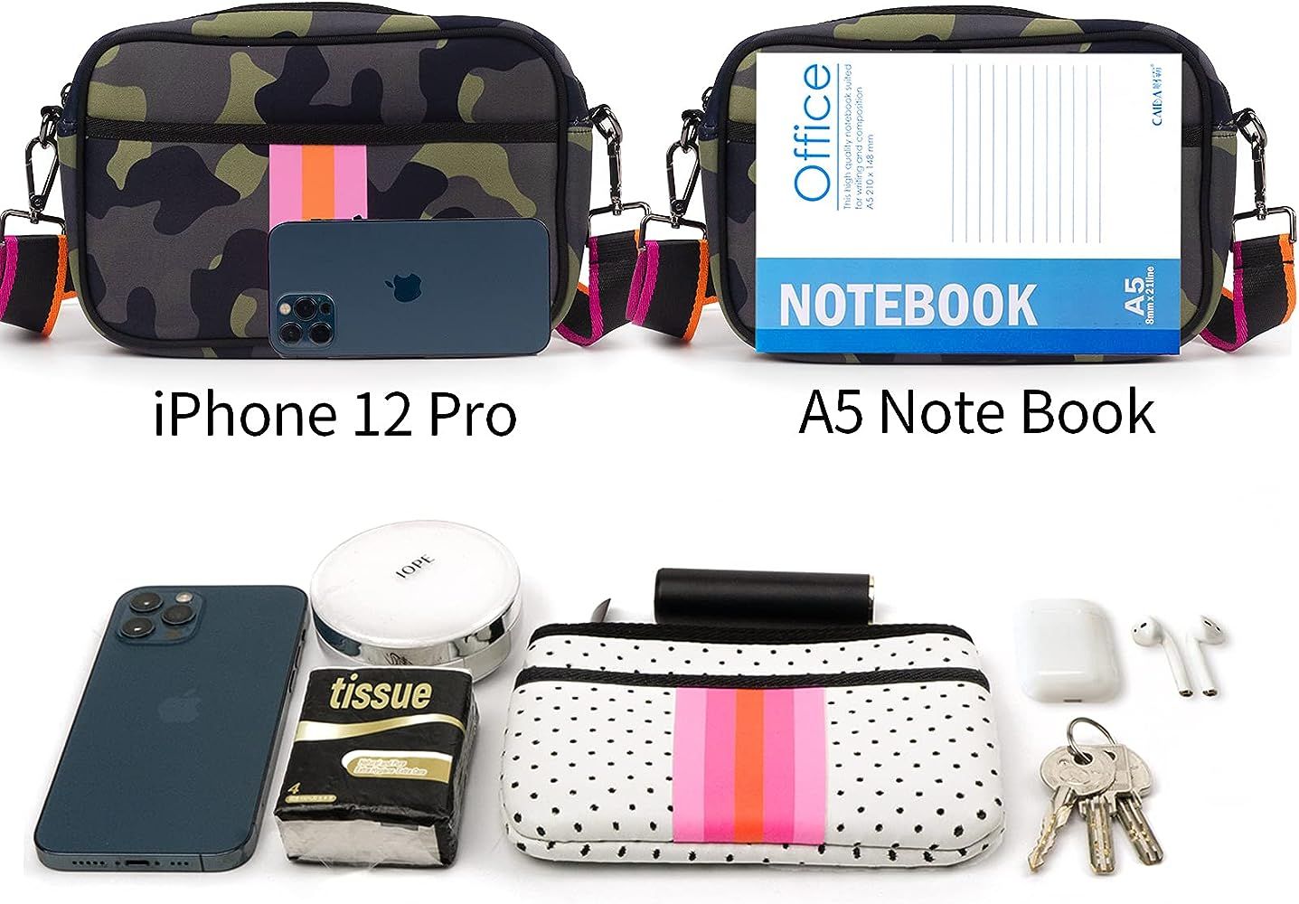 Crossbody Bags For Women,Neoprene Bag,Messenger Bag by IBEE | Amazon (US)