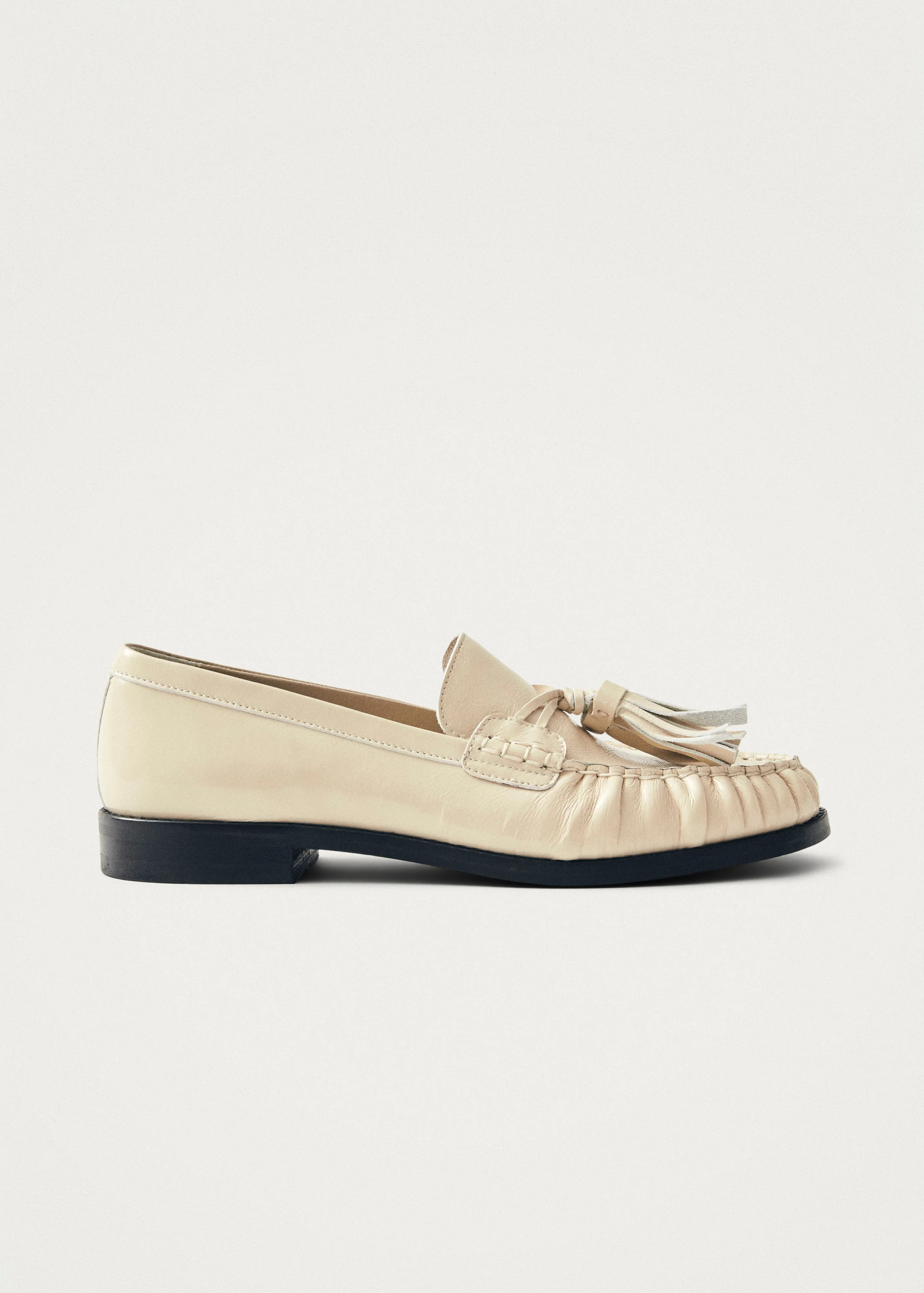 Marietta Onix Cream Leather Loafers | Alohas AU